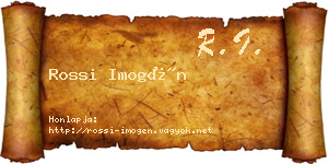 Rossi Imogén névjegykártya